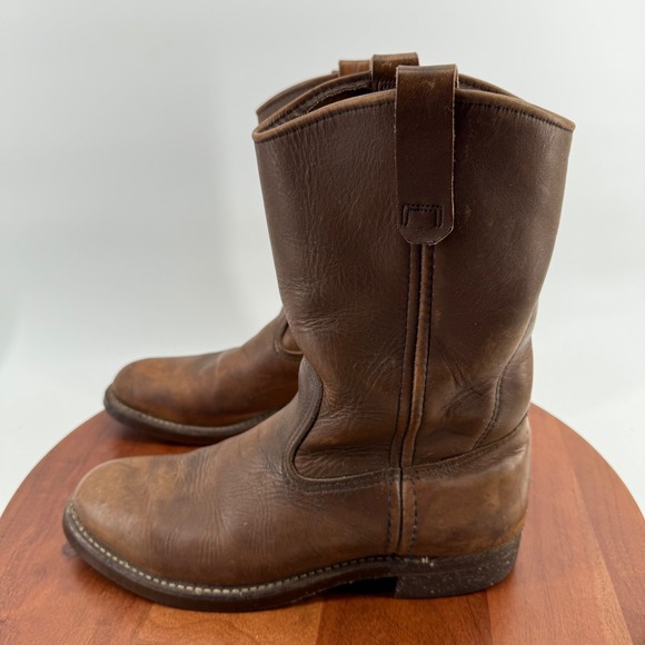 Red Wing 1095 Vintage Brown Leather Pull On Work Boots Made in USA Men\'s 8.5B. main image 13